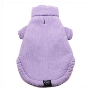 New Cordoury & Polar Fleece Puffer Coat In Periwinkle Purple By Ware Of The Dog